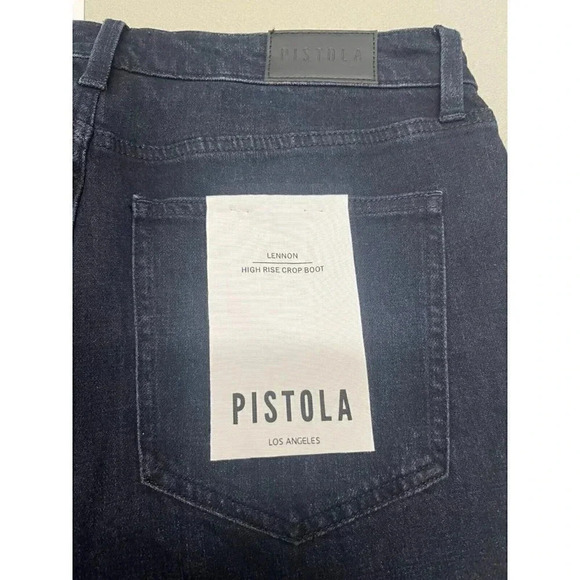 NWT PISTOLA LOS ANGELAS WOMENS SIZE 32 DARK BLUE WIDE LEG LENNON HIGH RISE - Picture 6 of 10